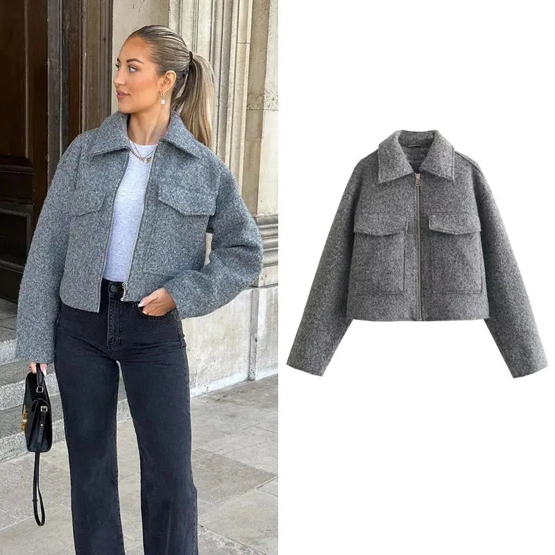 Jacketa Zip Crop