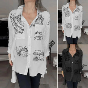 Blusa Estampa de Cartas