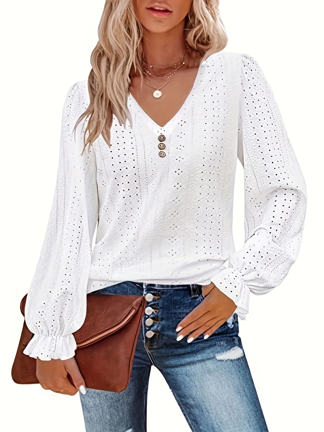 Blusa Versatile - Manga Longa com Decote V